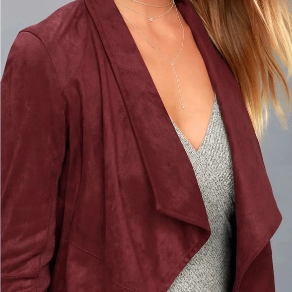 BB DAKOTA Wade Faux Suede Jacket in Cherrywood - Picture 4 of 11